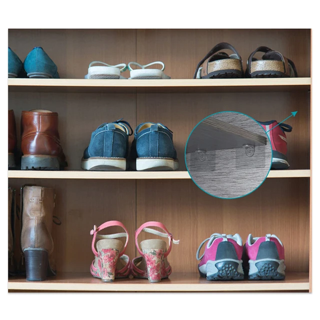 4/8/12/24Pcs Ragasztó Polc Tartó Köröm Nincs Lyukasztó Átlátszó Szekrény Körmök A Konyhaszekrények Bútorok Polcaihoz - Image 5