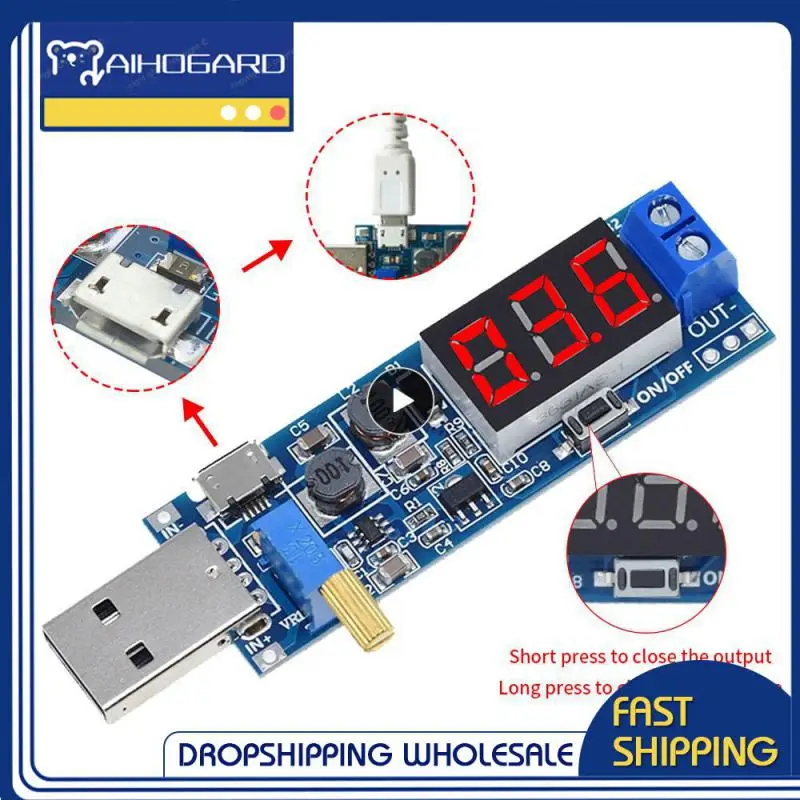 

Повышающий/понижающий модуль питания от USB 5 В до 3,5 В/12 В, Регулируемый преобразователь с повышением постоянного тока 1,2-24 В