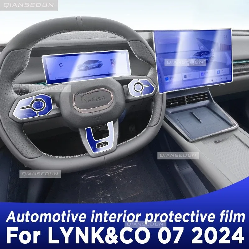 

TPU Gearbox Panel Navigation Screen Interior Protective Film Sticker Case Anti-Scratch Car For LYNK&CO 07 2024 Accessories