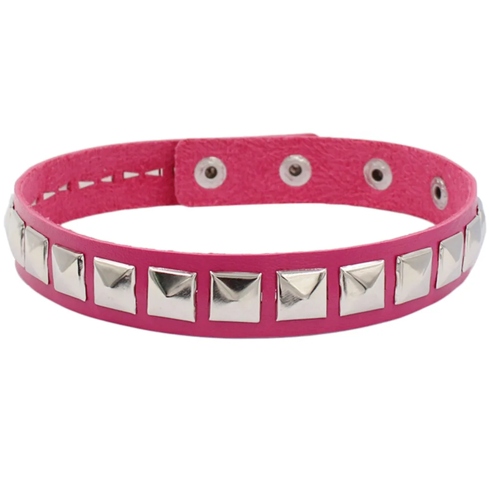Punk Black Women PU Leather Square Rivets Choker Collar Necklace Hip Hop Female Girls Party Jewelry 2026 Neck Accessories