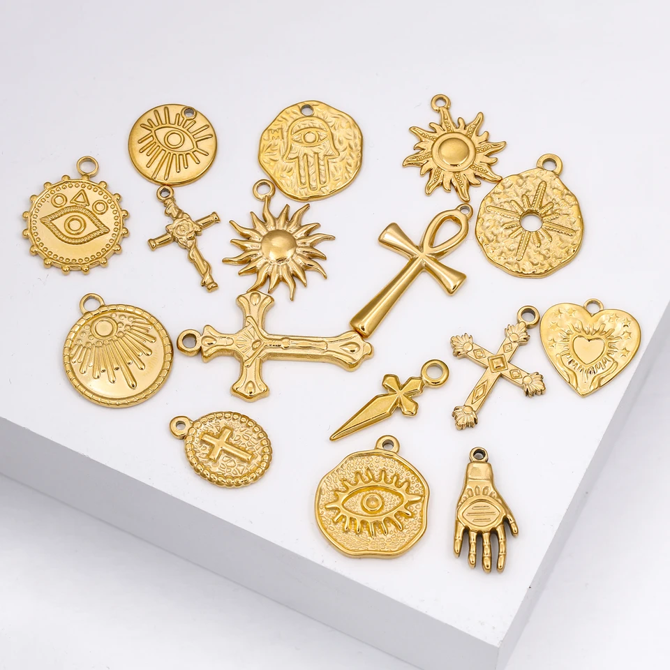 Pendentifs/breloques En Cœur Gaufré En Fleur De Laiton (20 Pièces Par