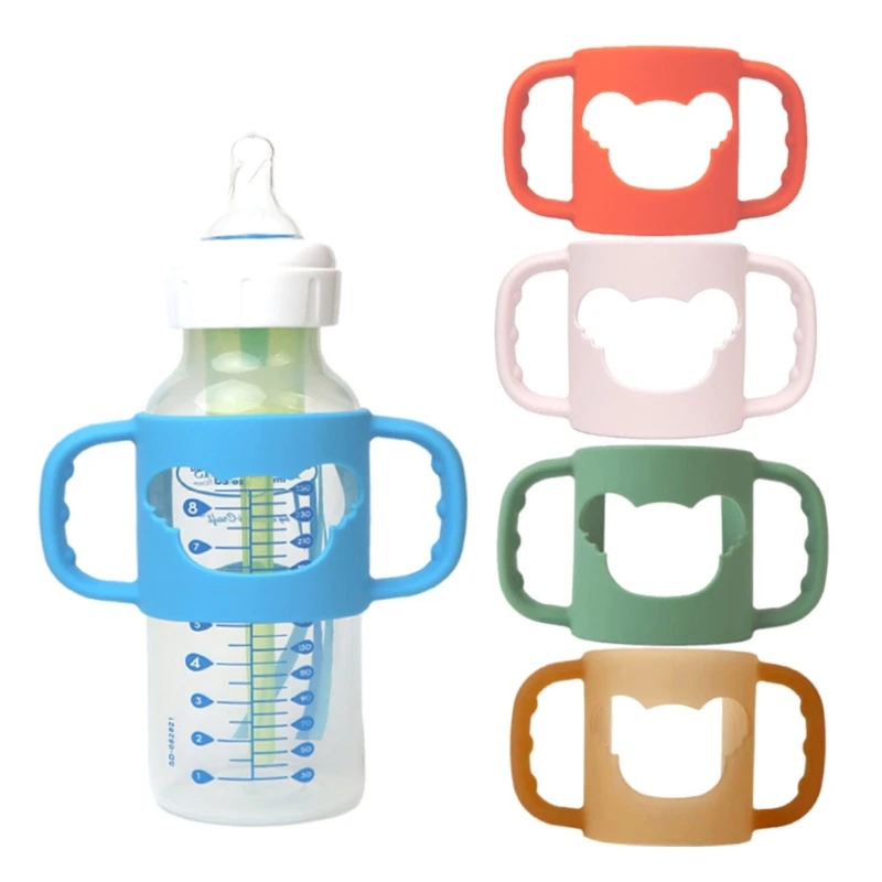 Secure Grip Handle Sleeve Child Friendly Bottle Holder Case Attachment Infant Feeding Bottle Accessory Easy