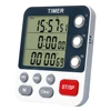 3 Channels Kitchen Timer 100 Hours Countdown Timer For Shower Study Stopwatch 3-Alarms Reminder Clock with Bracket/Magnet/Hole 1