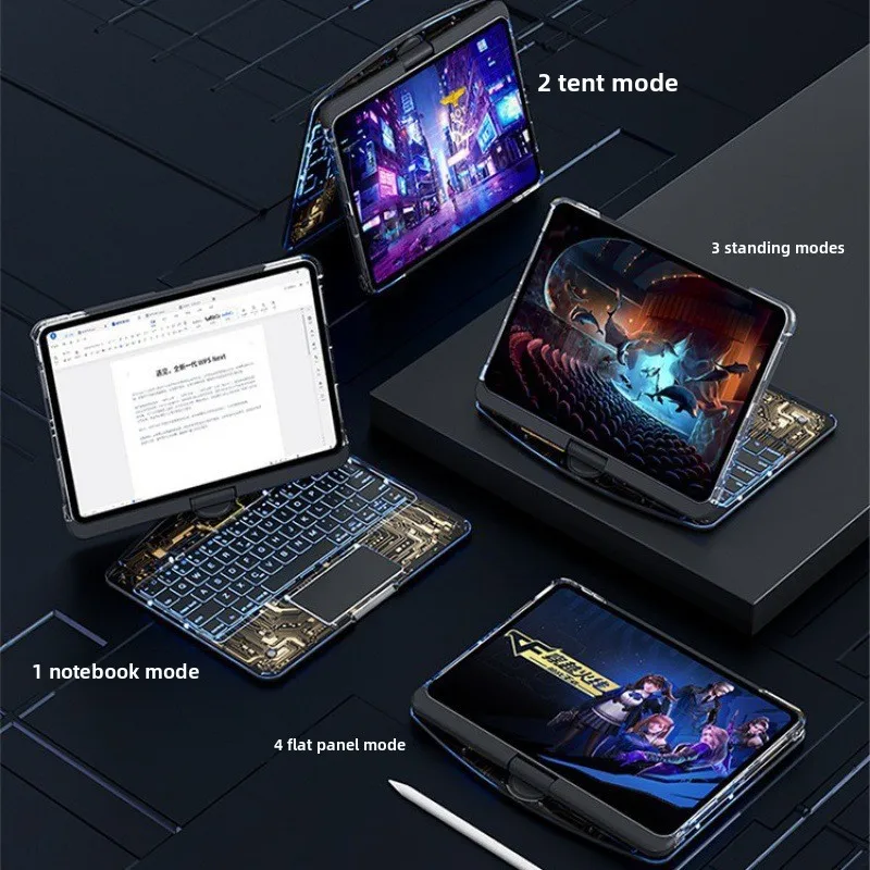 iPad keyboard is suitable for Apple air56 integrated Pro11-13-inch keyboard protective case, wireless Bluetooth