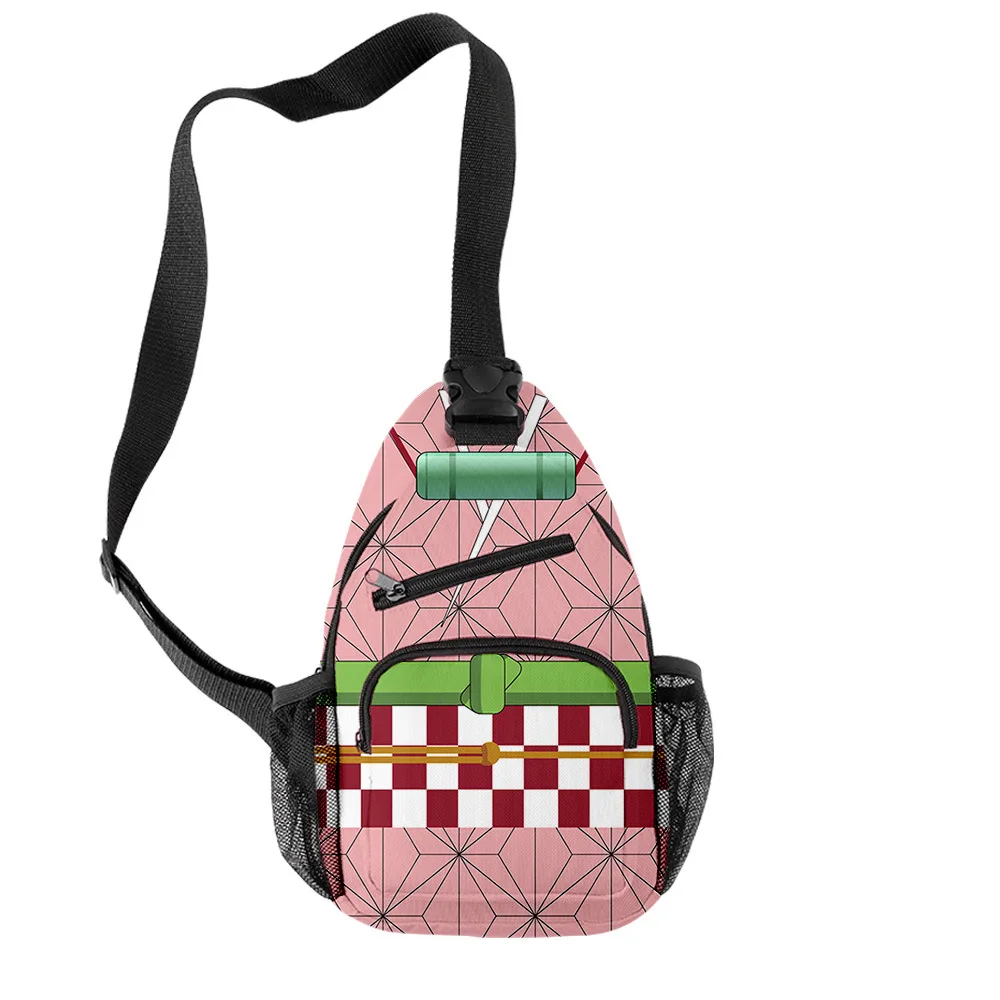 Popular Youthful Anime Kpop Humor Boys/Girls 3D Print Chest Bag Oxford Waterproof Sports Crossbody Travel Bag Shoulder Bags