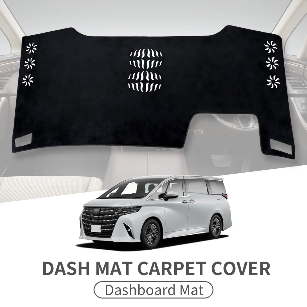

Smabee Dashboard Cover Pad for Toyota Alphard Verfire 40 Series 2023 2024 Anti-Slip Dashmat Protective Carpet Accessories Black