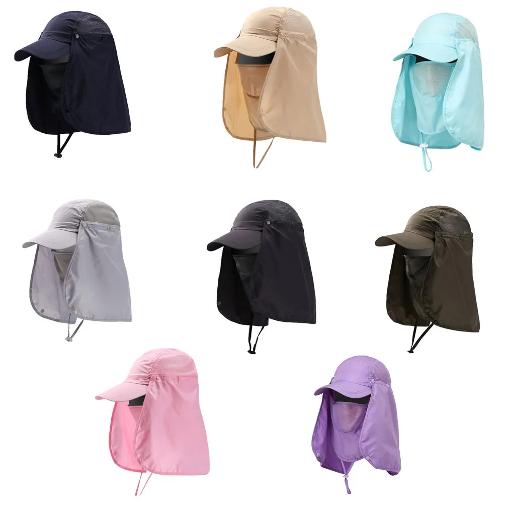 Outdoor Sport Hiking Camping Visor Hat UV Protection Face Neck Cover Fishing Sun Protcet Cap