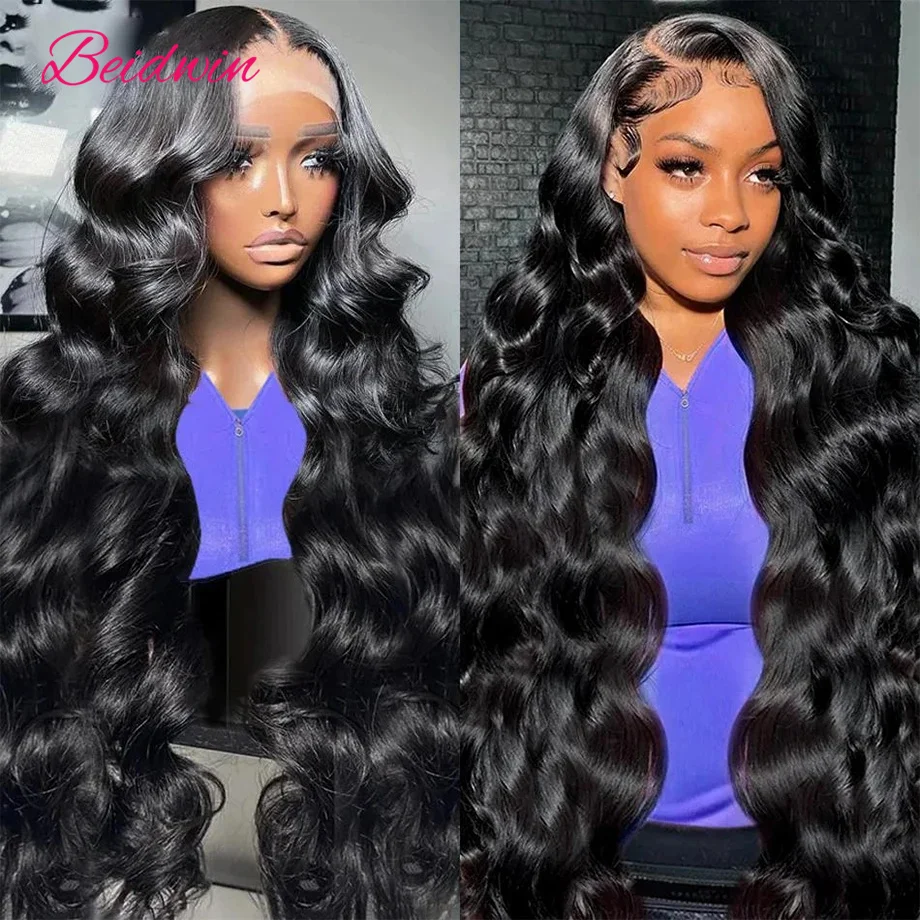 

32 Inch Body Wave Lace Front Human Hair Wigs 13X4 Hd Transparent Lace Frontal Wigs Pre Plucked With Baby Hair Wet And Wavy