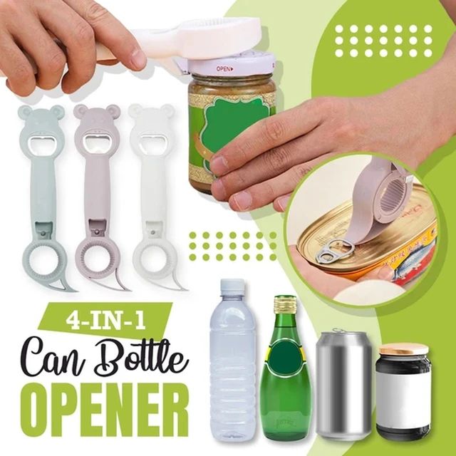 Multi-purpose Bottle Opener, Can Opener, Multifunctional, Beer, Corkscrew,  Jar, Kitchen Gadgets, Accessories, 4-in-1 - AliExpress