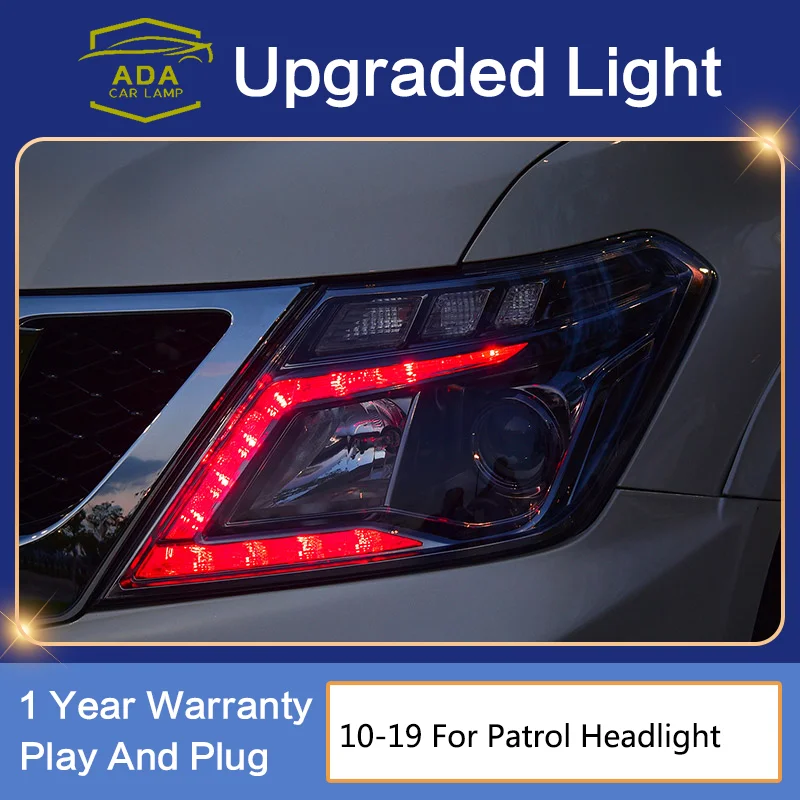 

For Patrol Tourle Y62 2010-2019 LED Headlights DRL Fog Lamp Dynamic Turn Signal Projector Lens Accessories Upgrade