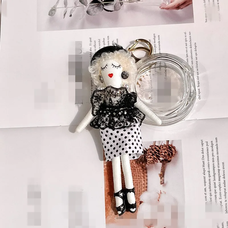 その他 PERMPOOM DOLL KEYCHAIN Baby Doll Keychains | Pom Pom Doll Keychains | White, Blue
