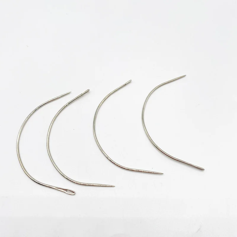 25 pcs/bag Large 9cm C Shape Curved Needles Wig making crochet braids ventilating Hair weaving needle hair extensions tool