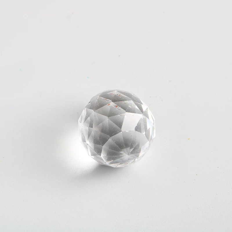 Clear Faceted Crystal Ball Glass Suncatcher Prisms Pendant Lamp Chandelier Parts Fengshui Lighting Accessories 20/30/40mm 10pcs crystal sun catcher chandelier crystal drops crystal beads