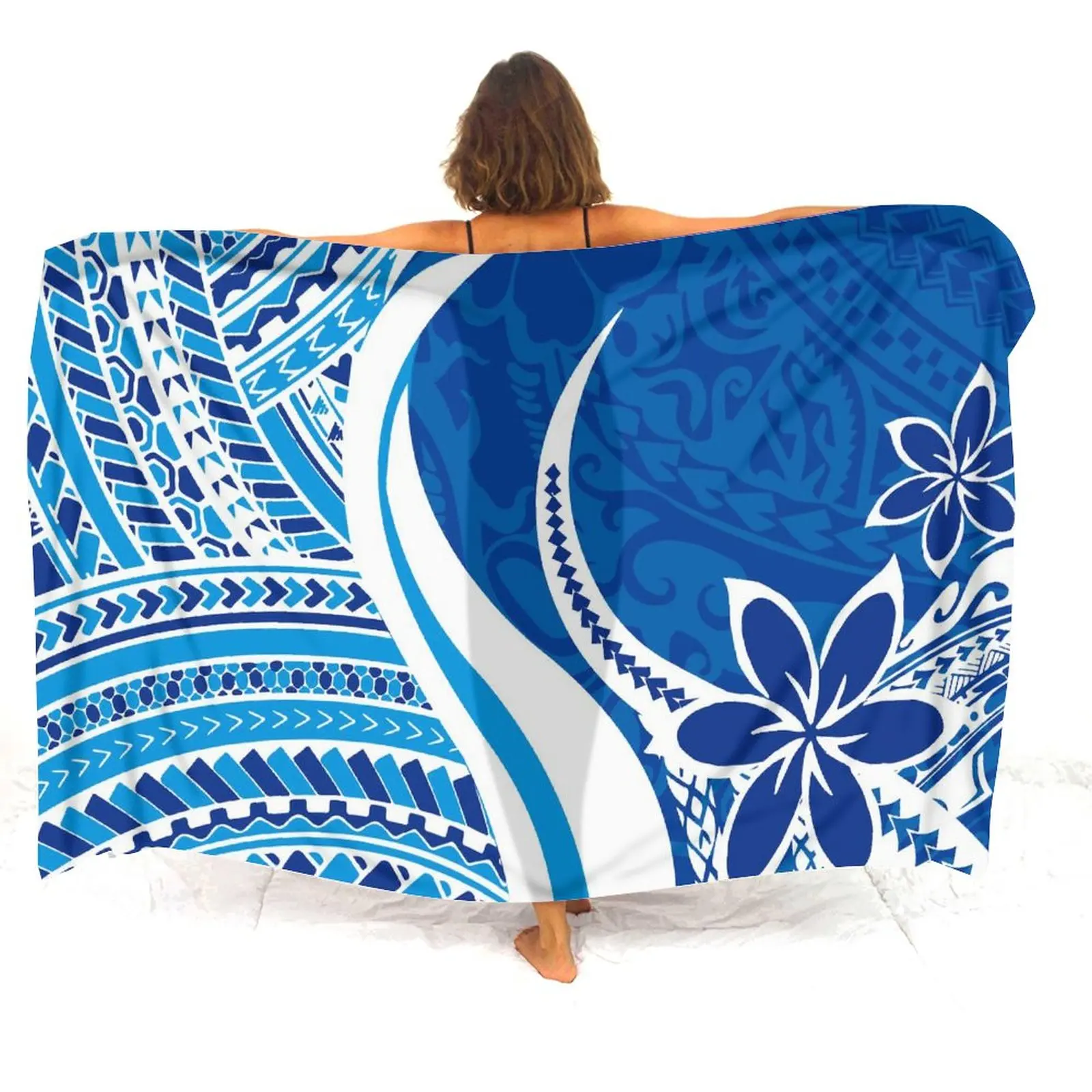 Temperamento Sarong Seaside Scialle Di Alta Qualità Personalizzato Modello Polinesiano Sarong Hawaiano Signore Sarong Elegante Sciarpa