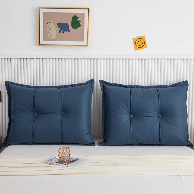 Oreiller décoratif doux pour chambre à coucher, coussin de dossier pour lit  adulte, haute qualité, 75x55x15cm, 2 pièces - AliExpress