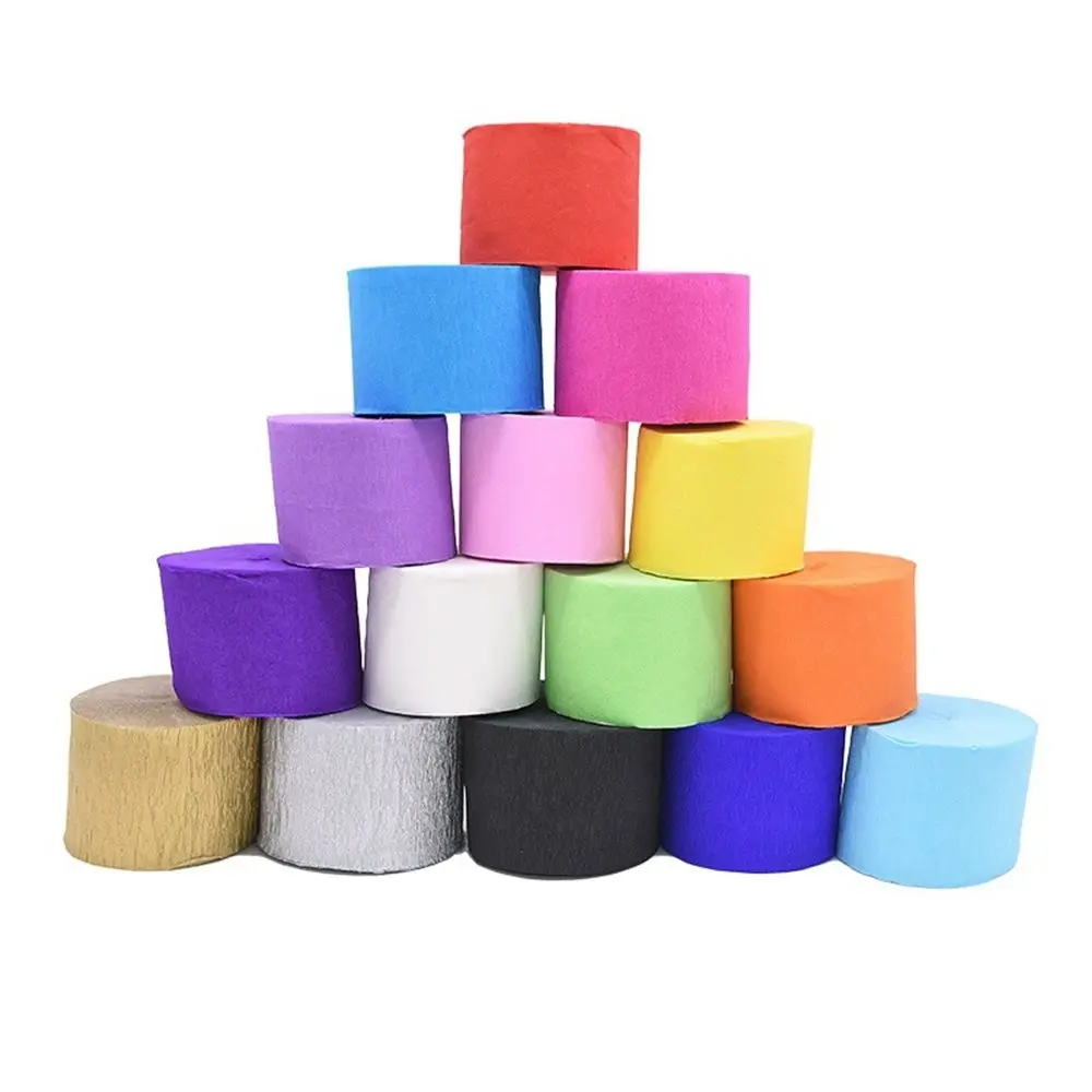 Wrapping Wedding Birthday Party Ceremony Handmade Children Crinkled Papers Crepe Paper Streamer Roll Craft