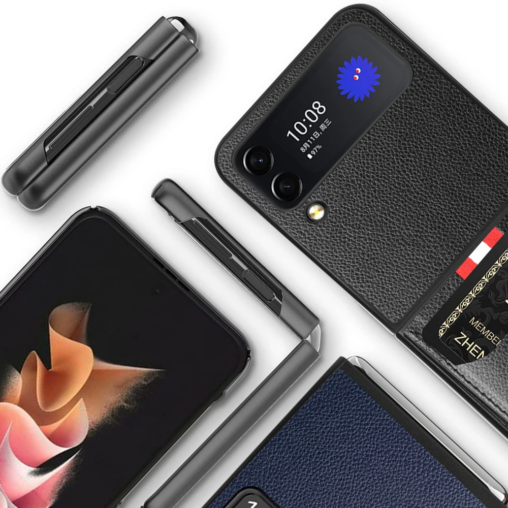 Leather Case for Samsung Galaxy Z Flip - Premium Folding Phone Cover