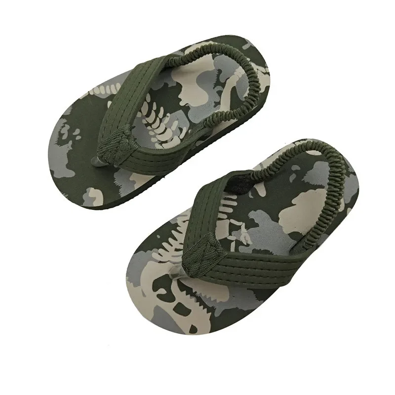 New Summer Children Beach Shoes Toddler Boy House Slippers Anti-slip Flip Flops Outdoor Sandals Kids Cartoon Water Shoes for Boy 2