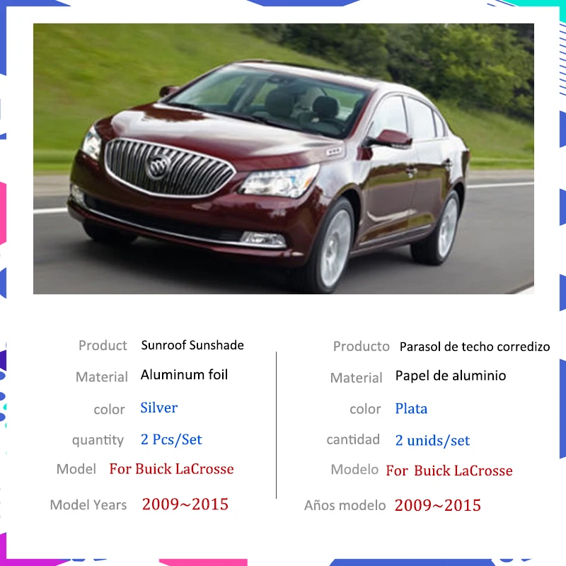 Autotech Park Custom Fit Sunshade For 2010-2016 Buick LaCrosse - Foldable Windshield Sun Shade