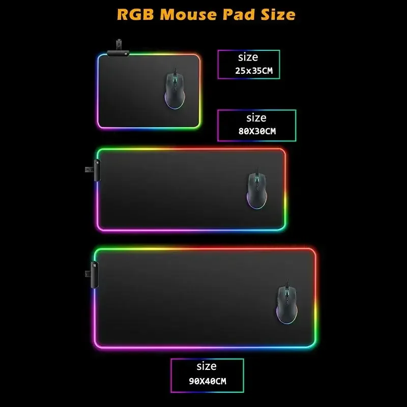 Rubber Mouse Pad RGB Honkai Star Rail Silver Wolf Sparkle Ruan Mei MouseMat LED Large Keyboard Gaming Mousepad Locking Edge Mat