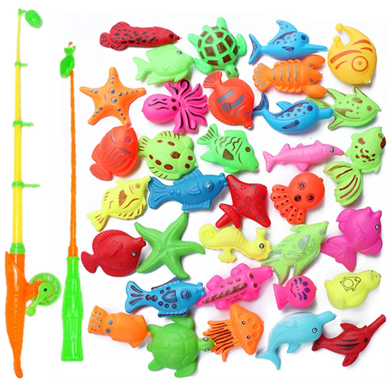Magnetic Fishing Set Pool Accessories Cute Cartoon Party Gathering Leisure and Entertainment Props Summer Outdoor Sports TMZ
