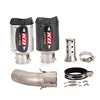 Slip On 51MM For Kawasaki ZX-4R ZX4RR 2023 Motorcycle Exhaust Muffler Pipe Escape Mid Link Tube Carbon Fiber Removable DB Killer