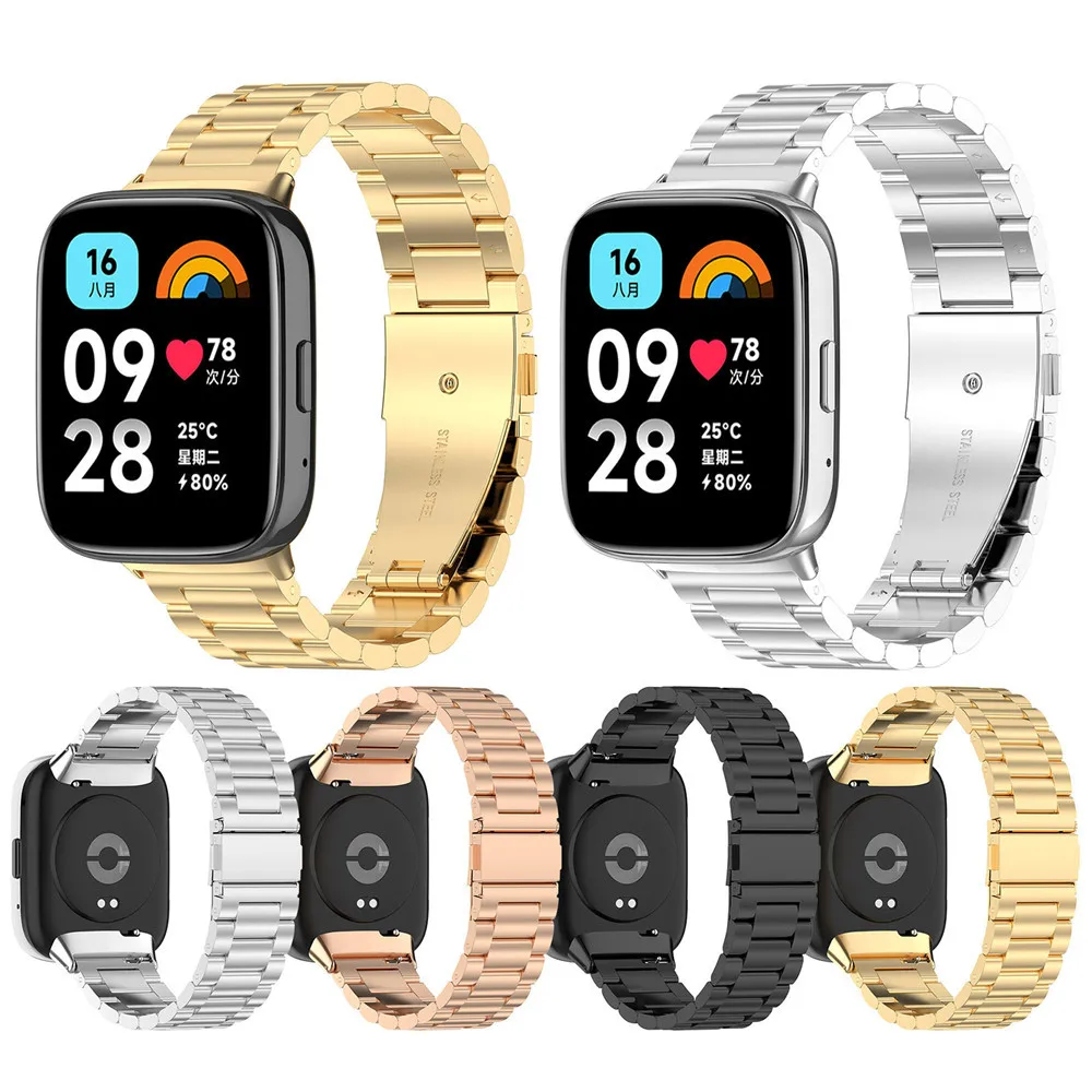 

27.5MM Stainless Steel Strap Band WITH Connector Replacement Oyster-type Bracelet for Redmi Watch3 Lite/Watch3 Active