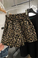 Oversized summer thin ins wide legs high waist slimming A-type pants casual pants leopard print women's shorts - Image 6
