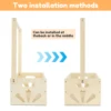 Wood Storage Crate Baby Toys Clothing Organizer Box Children Portable Basket Long Handle Sturdy 4