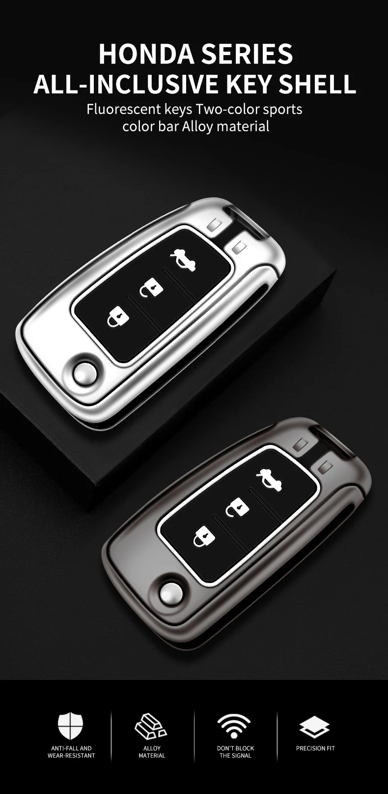 Custodia per chiave a distanza per auto in metallo Shell per Nissan Qashqai X-Trail Juke J11 Murano Tiida Altima Maxima Livina Nismo Sylphy Murano - S4d1b287ec0994e948a0161e6d5382dc11