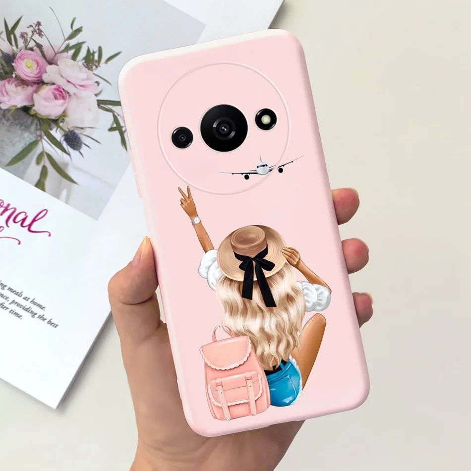 Fashion Moon Pattern Soft Silicone Protective Phone Case Back Cover