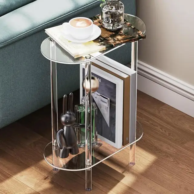 Sofa Table Side Transparent Tea Tables Auxiliary Table Acrylic Storage Cabinet Nightstands Acrylic Coffee Table For Home Decor 1