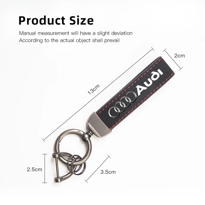 Elegant Suede Car Keychain Ring Accessory