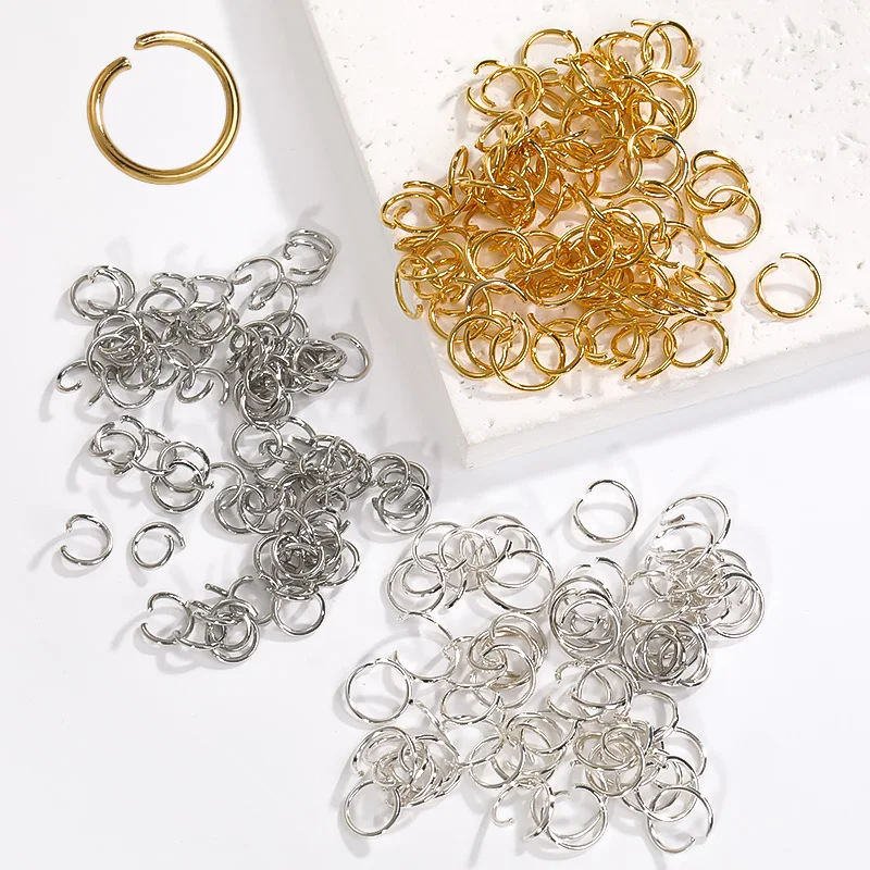 Round Twisted Open Split Jump Rings Loops Connectors Findings Jewelry Making
