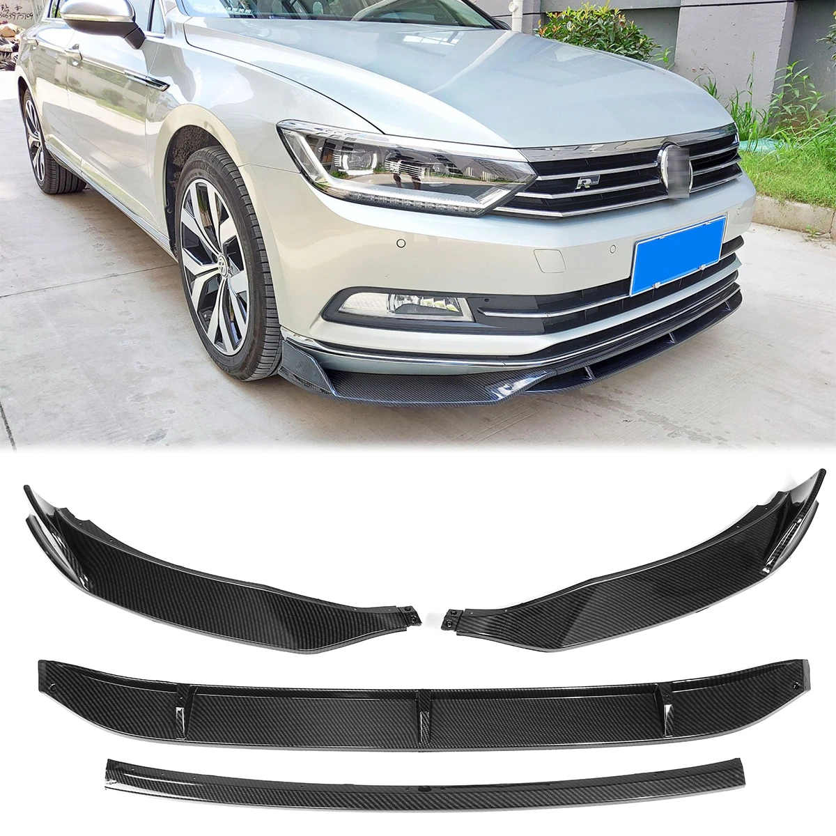 delantero B8, separador lateral, Alerón, Kit de carrocería, Protector para VW Volkswagen Passat Variant 2017 2018, accesorios para coche|Parachoques| - AliExpress