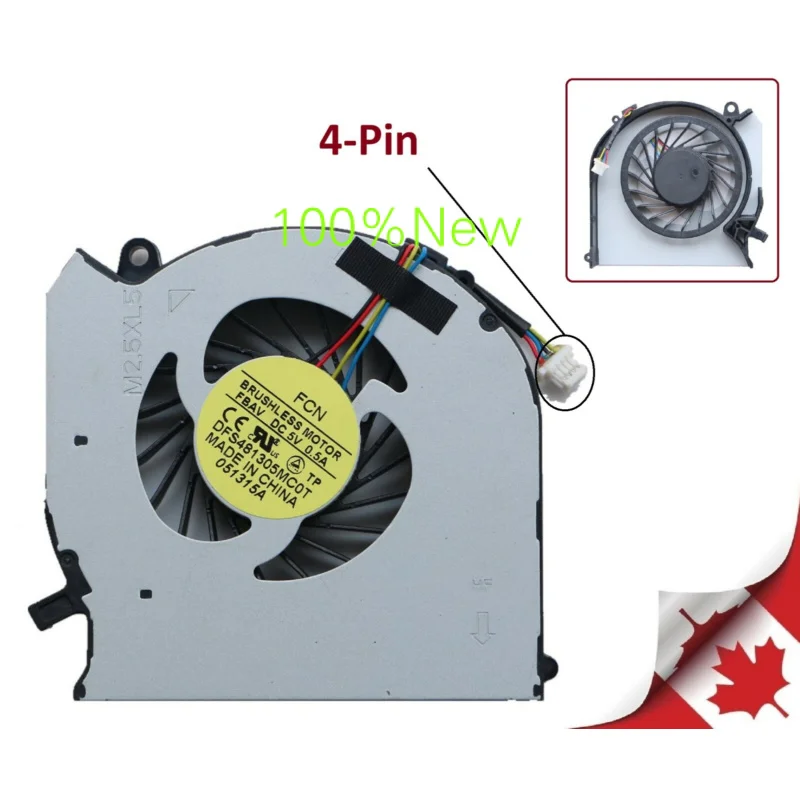 

Новинка для HP DV6-7000 DV6-7002 DV6T-7000 DV7-7000 TPN-W108 682061-001 Вентилятор охлаждения процессора
