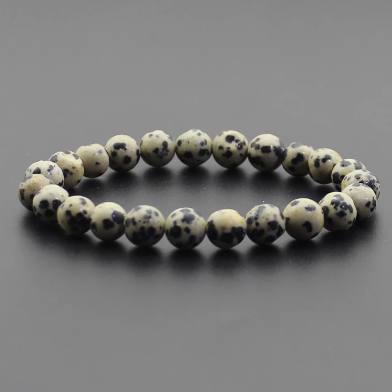 Bracciale In Pietra Elastico Con Onice Occhio Di Tigre Giada 8mm