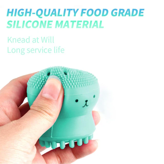 brosse nettoyante visage en forme de poulpe avec éponge, accessoire de nettoyage du visage – Image 4