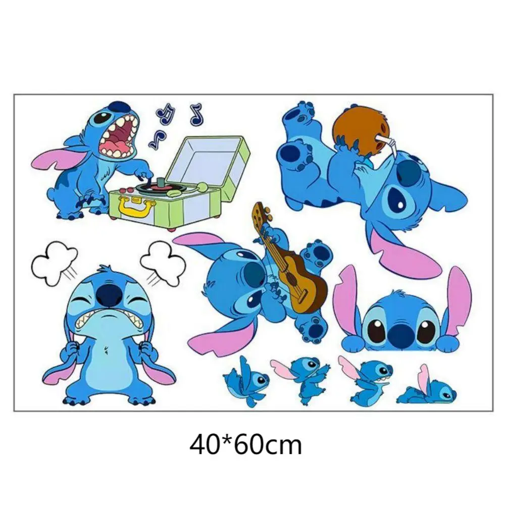 MINISO Cartoon Lilo & Stitch Movie Wall Stickers For Kid's Room Kindergarten Living Room Bedroom Wall Decoration Animated Poster