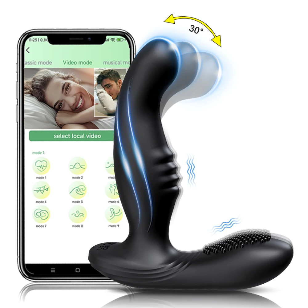 Massaggiatore prostatico vibrante per uomo con controllo app_voghion.com