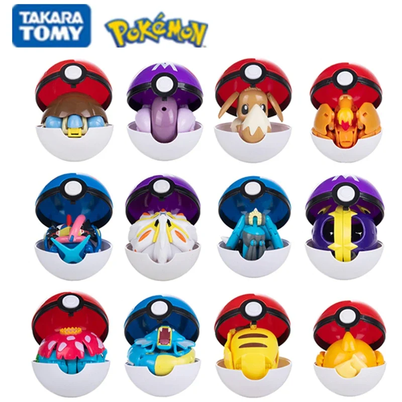 Pokemon Ball Figures Pokeball Genuine Original Deformation Toy Pikachu ...