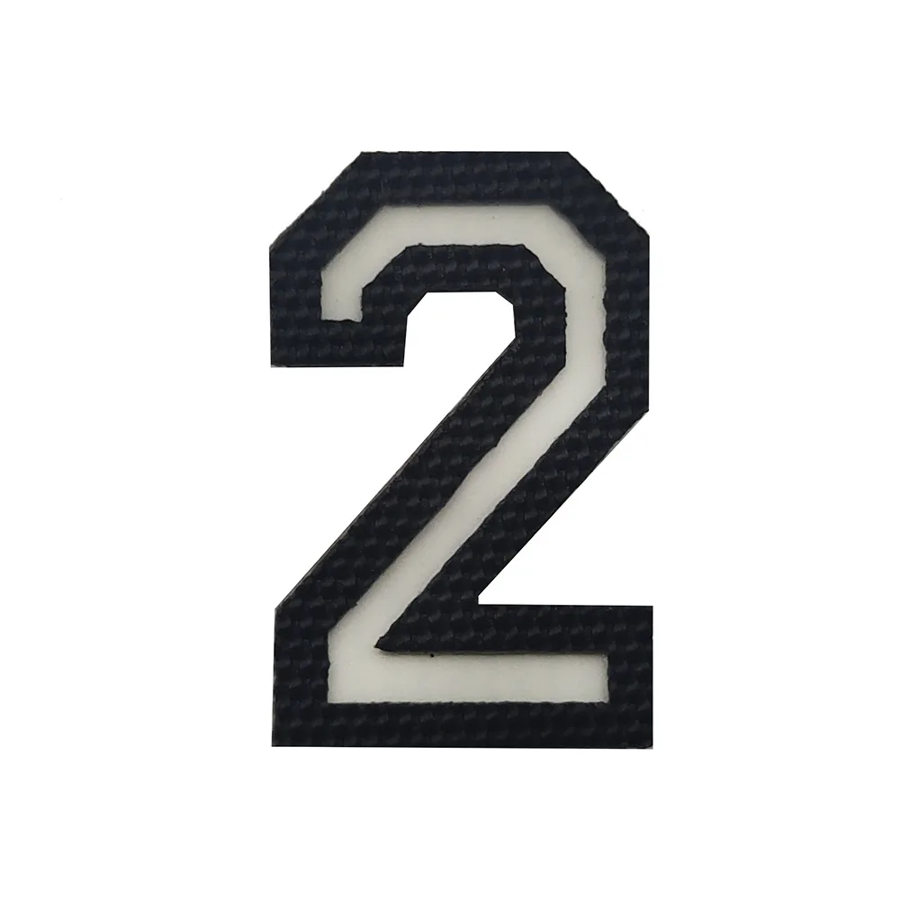 Leuchtende 26 Buchstaben 0-9 digitale Armbinde Patch Rucksack Aufkleber Persönlichkeit kreative DIY Abzeichen Hook & Loop Patches für Kleidung – Detail 10