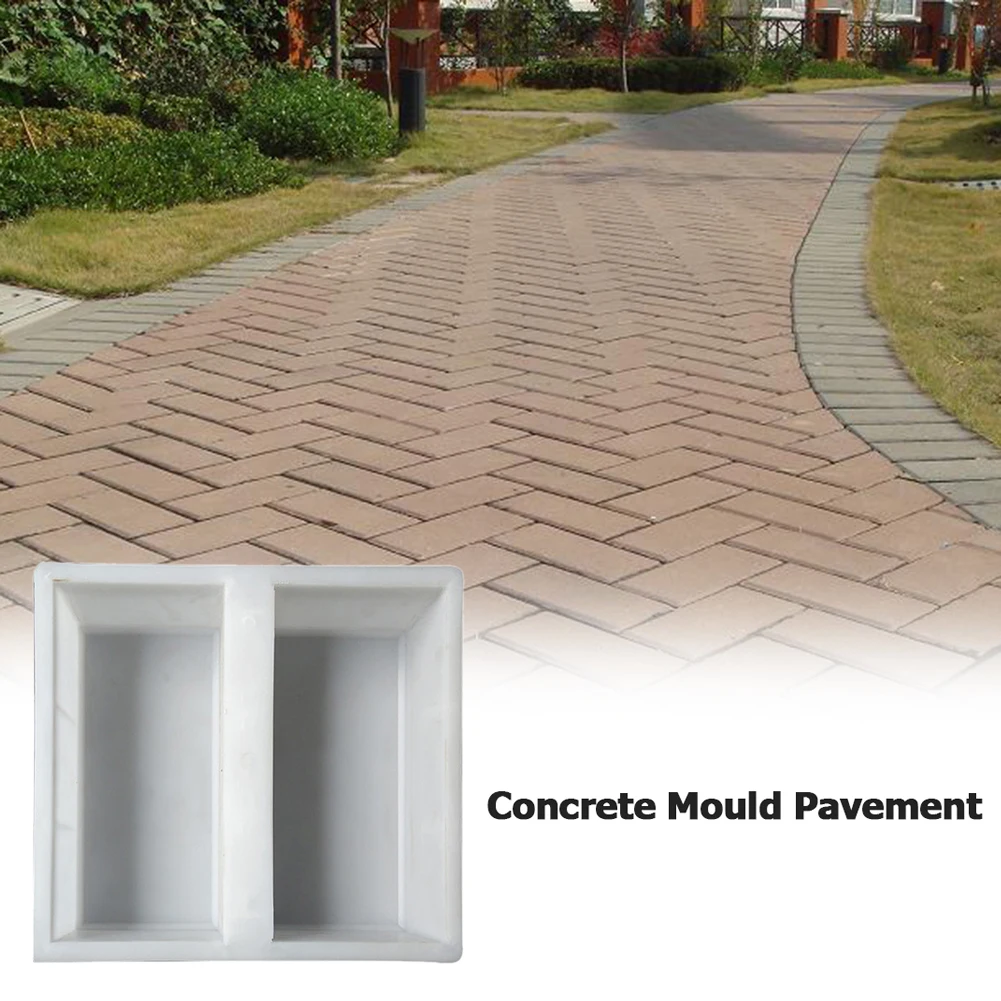 DIY Square Garden Path Maker Brick Cement Paving Mold Courtyard Road Walkway Garden Buildings Concrete Molds Stone Road Decor