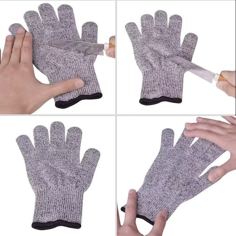 5 Safety Anti Cut Gloves High-strength Grade Multifunction Kitchen Gardening Anti-scratch Anti-cut Safety Protect Supplies
