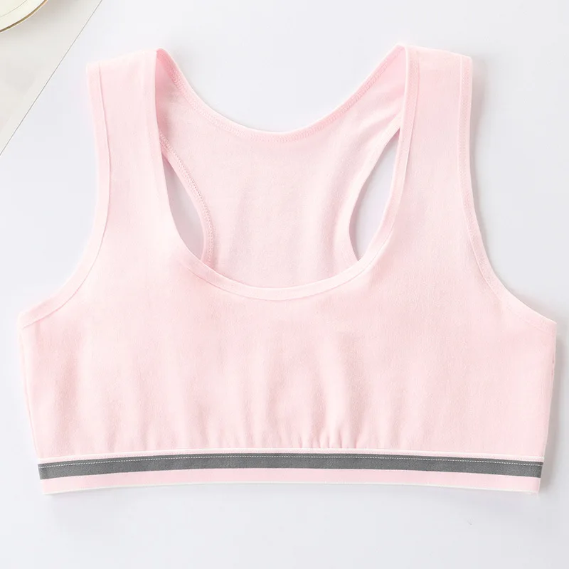 Children Girl Bra 4 Pcs/Lot Cotton Underwear For Puberty Wireless Girls Developmental Underwear Bra Kids Vest Teenage Camisole training bra