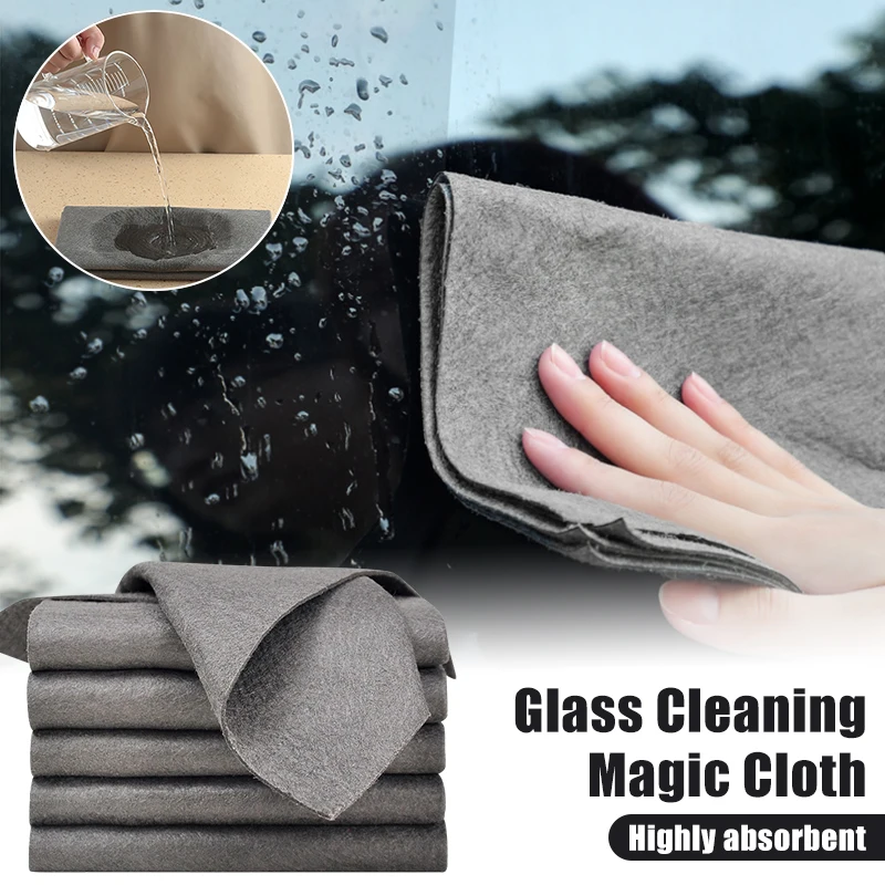 Thickened Magic Cleaning Cloth Reusable Microfiber Glass Windows Wiping  Rags No Trace Glass Cleaning Cloths for Car Bathroom