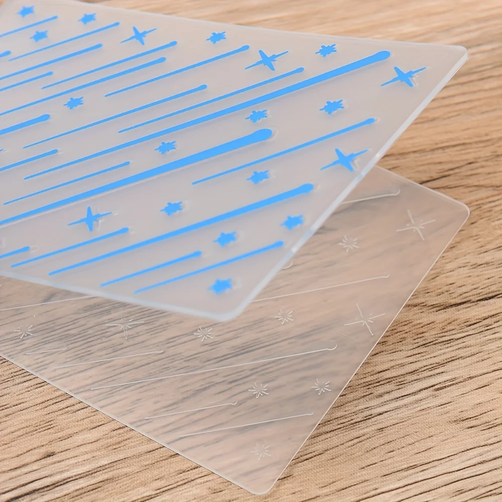 유성 3D 플라스틱 엠보싱 폴더 템플릿, DIY 스크랩북 종이 공예 카드 제작 장식 용품, 1PC