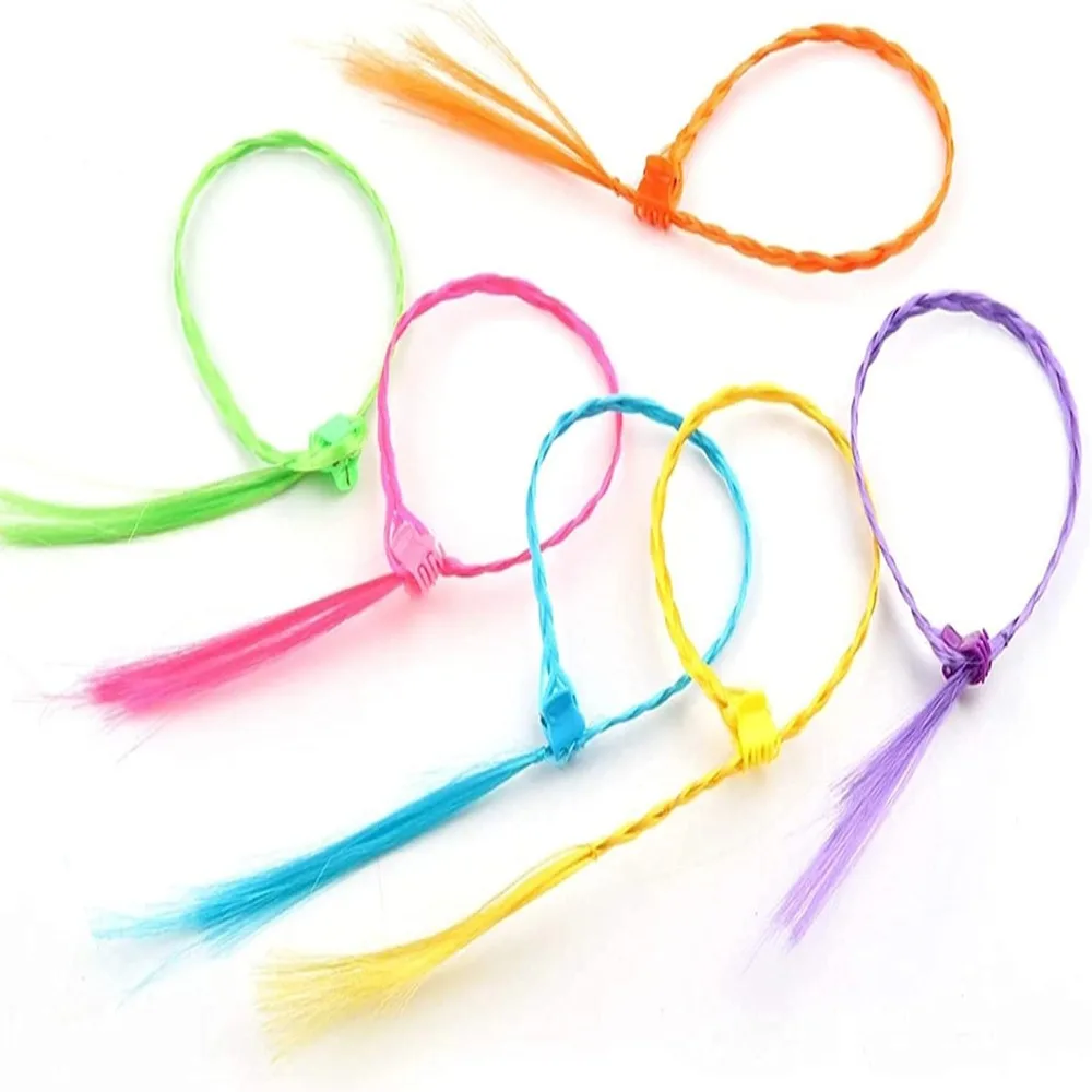 Colorful Hair Extensions Clip for Kids Girls DIY Hair Accessories