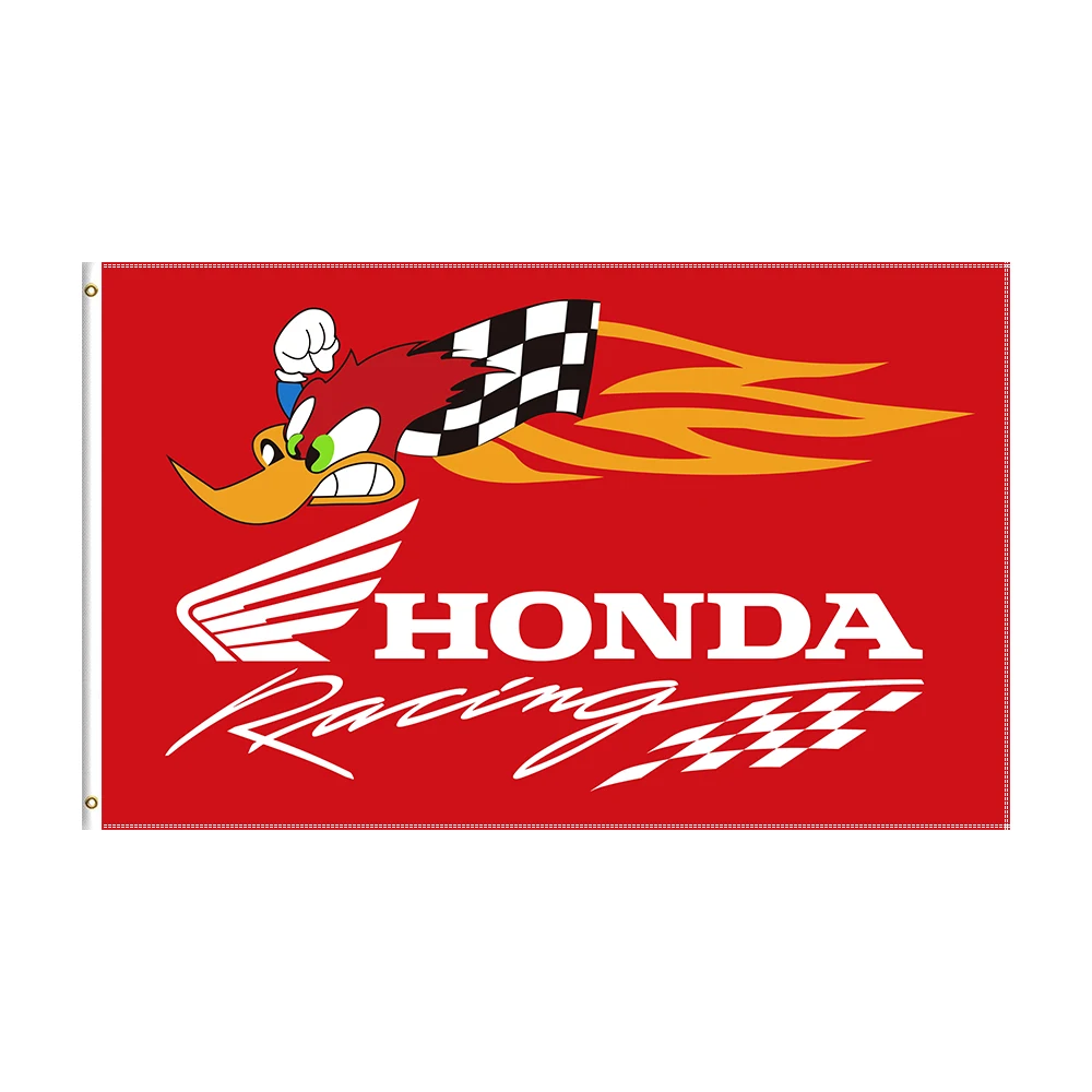 

3x5 футов, флаг гоночного мотоцикла Honda woodwoodpecker для декора