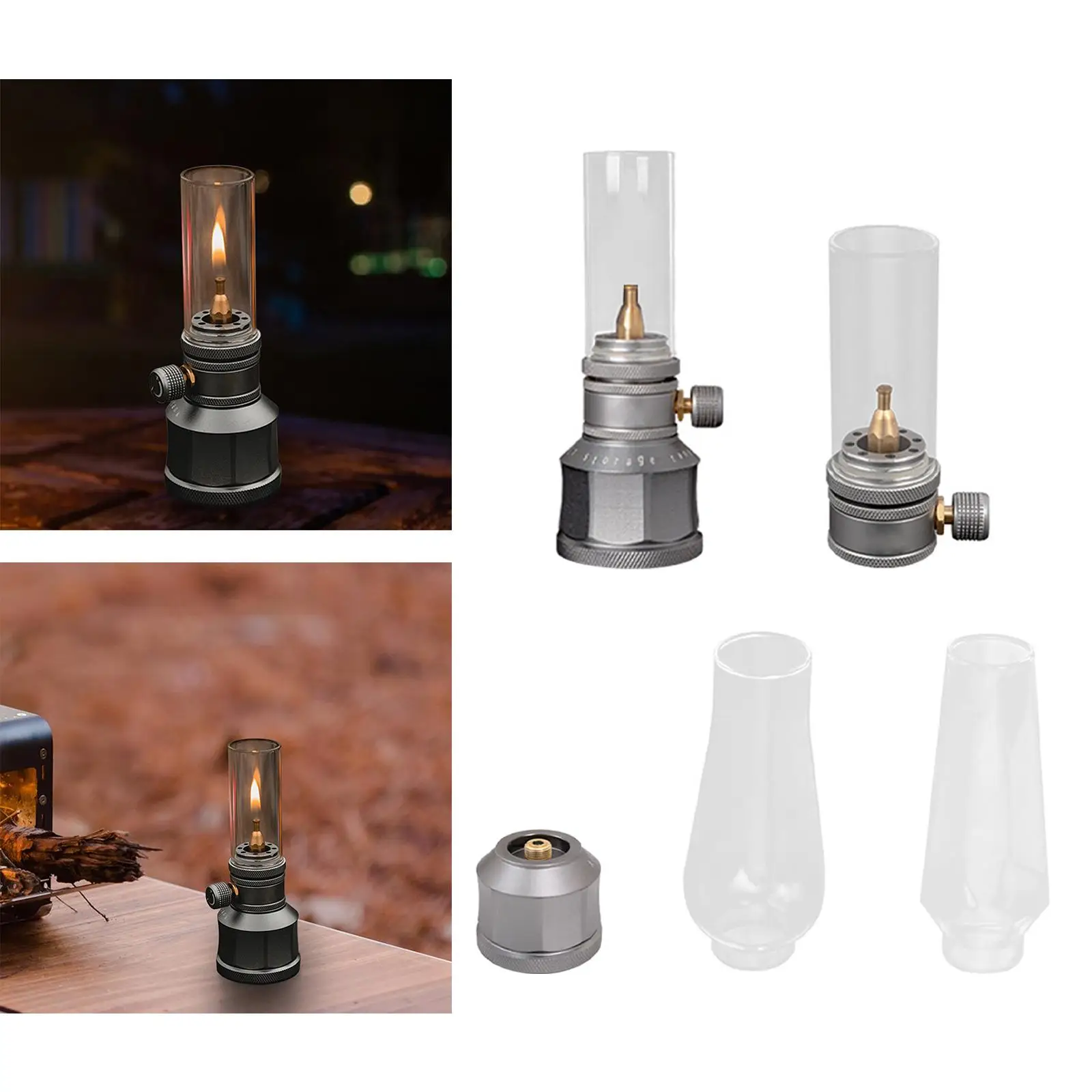 Camping Gas Lamp Candlelight Outdoor Fuel Travel Hiking Picnic